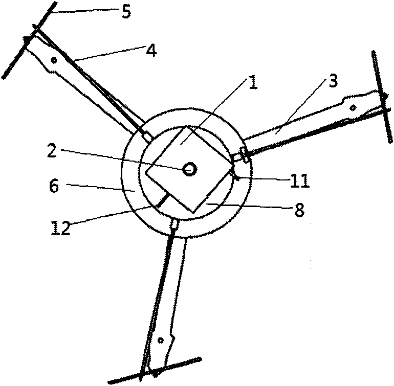 Cycloid propeller eccentric circle control mechanism