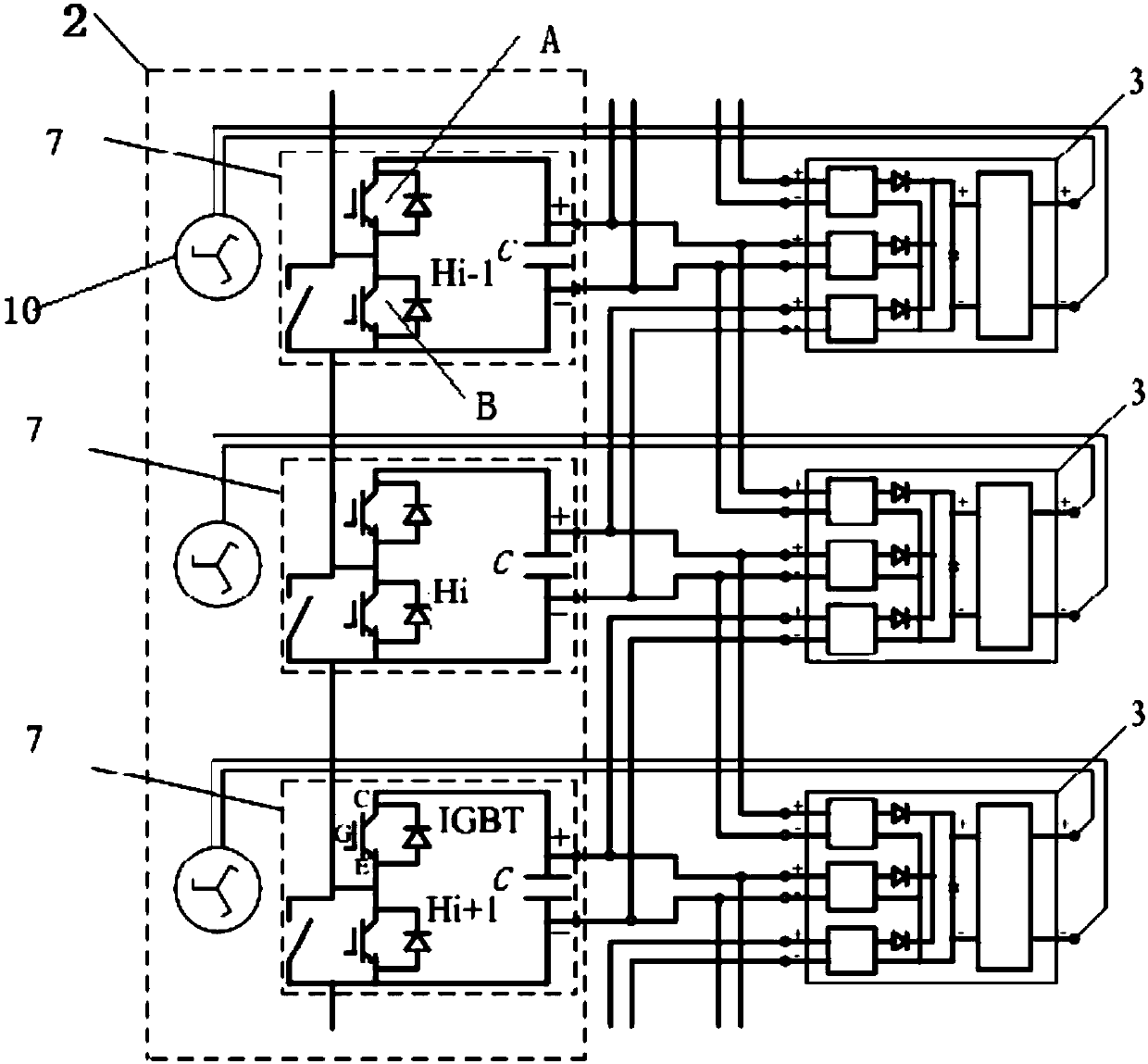 A mmc type high voltage direct current transmission hvdc direct current side power supply system