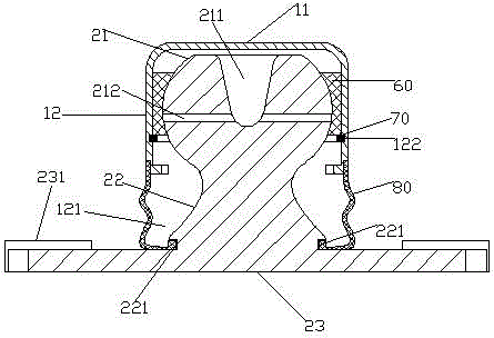 V-shaped thrusting rod assembly for rear suspension of heavy truck