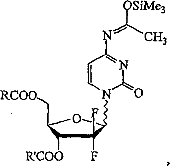 Process for preparing gemcitabine and associated intermediates