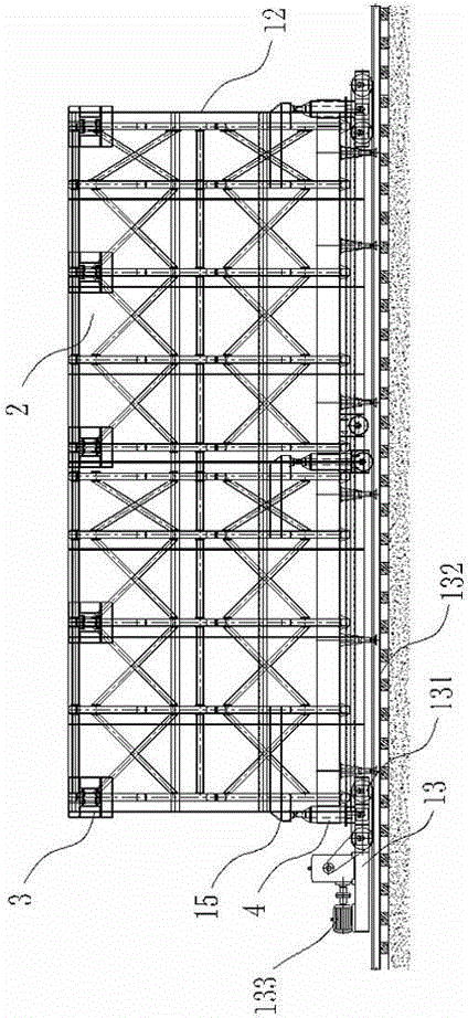 Side wall concrete construction method employing side wall trolley