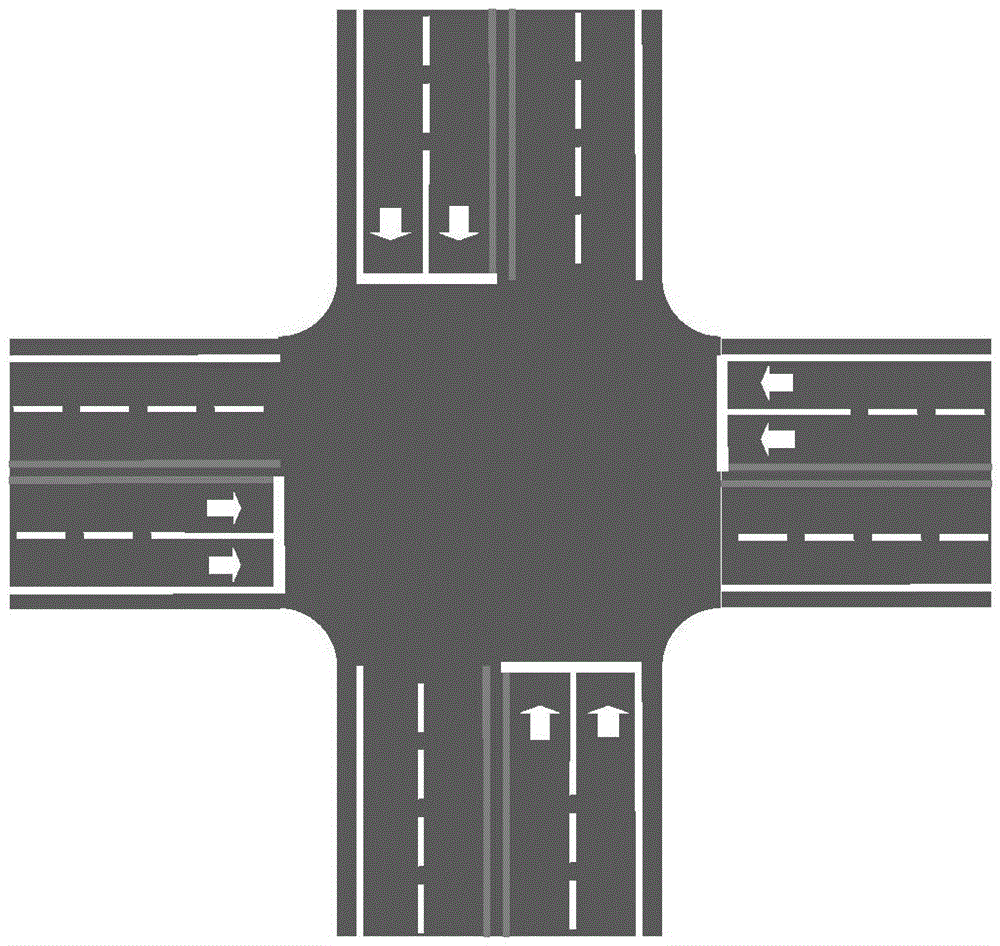 Algorithm of connection matching of entry and exit lanes of crossing without lane lines