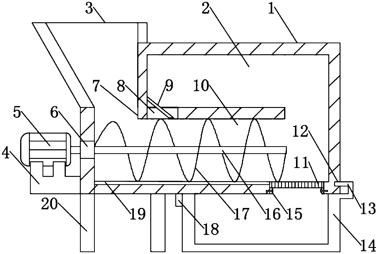 Waste circular crushing device for machining