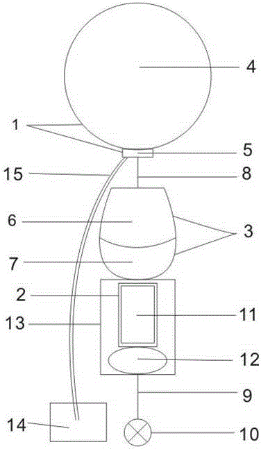 Solar collector hot balloon suspension system provided with universal ball
