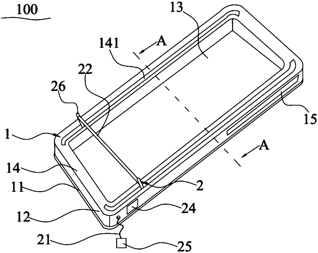 Protective shell of controllable touch screen electronic device