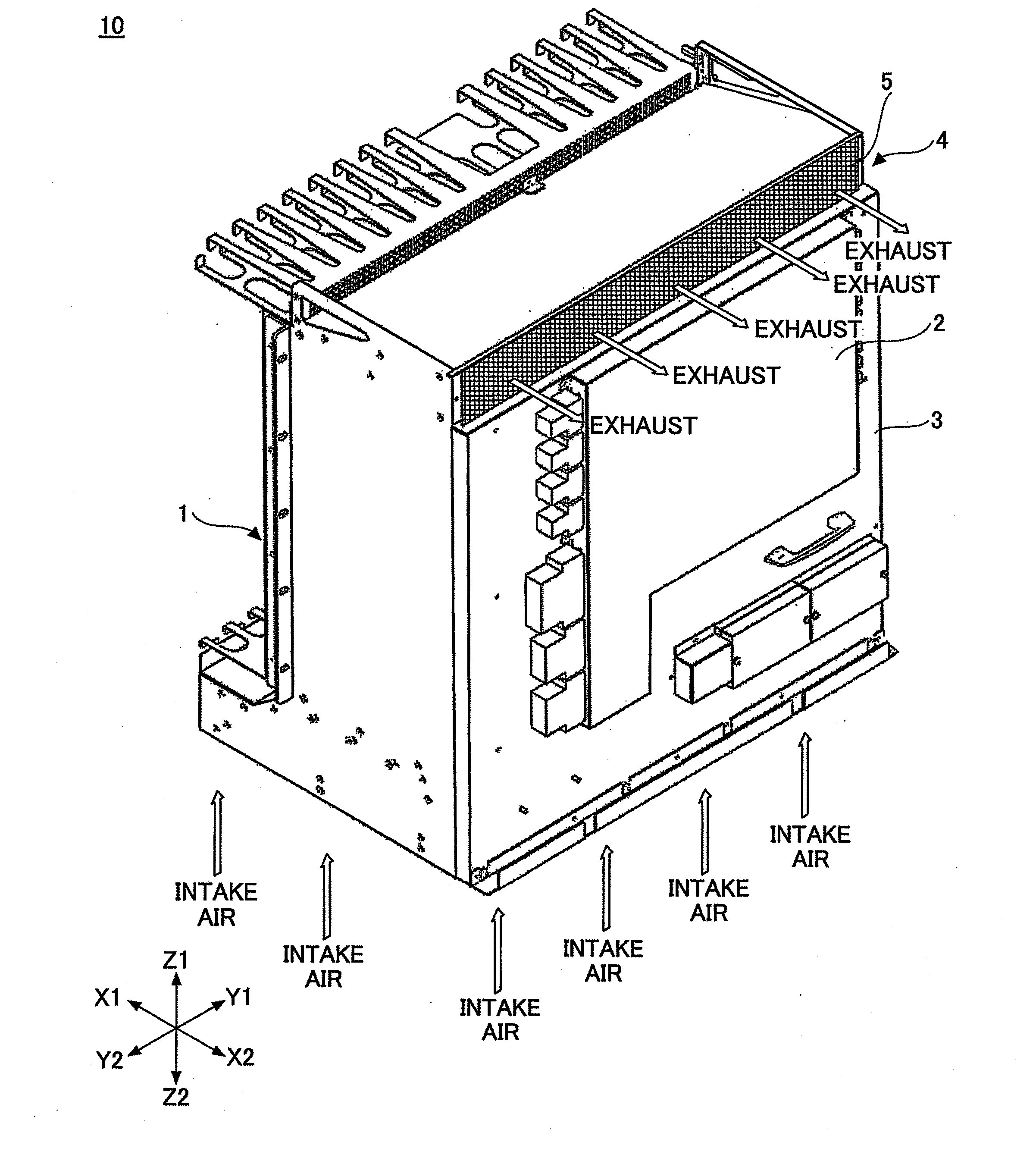 Electronic device and fire protecting mechanism of the electronic device