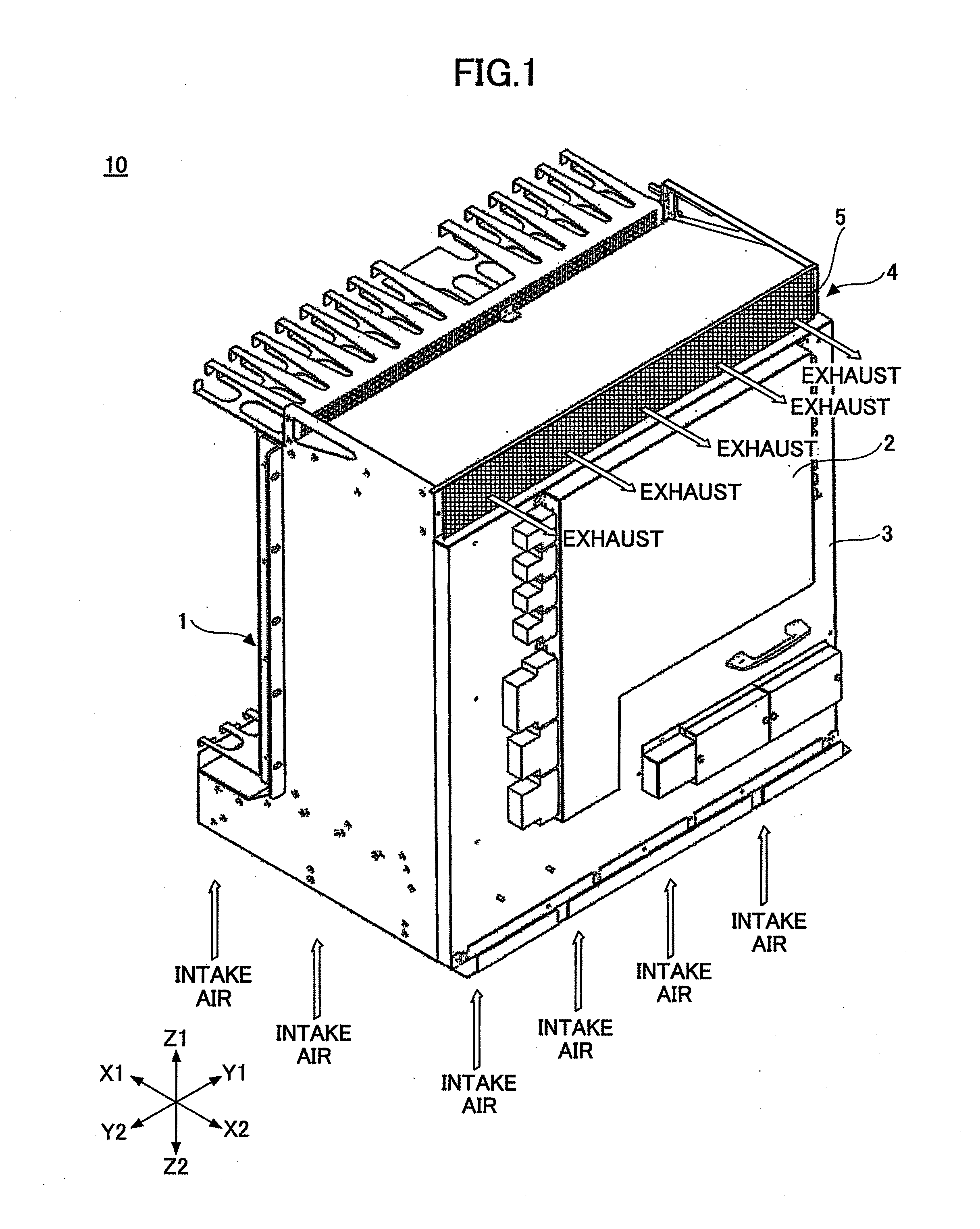 Electronic device and fire protecting mechanism of the electronic device