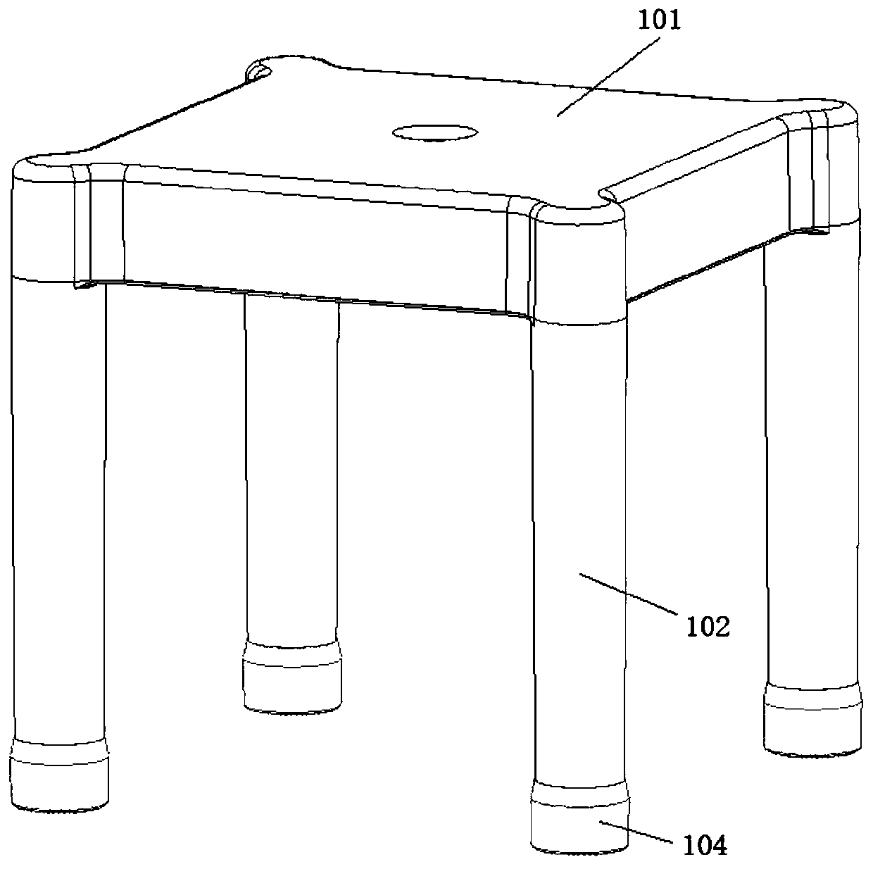 Chair, die for machining chair and machining process of die