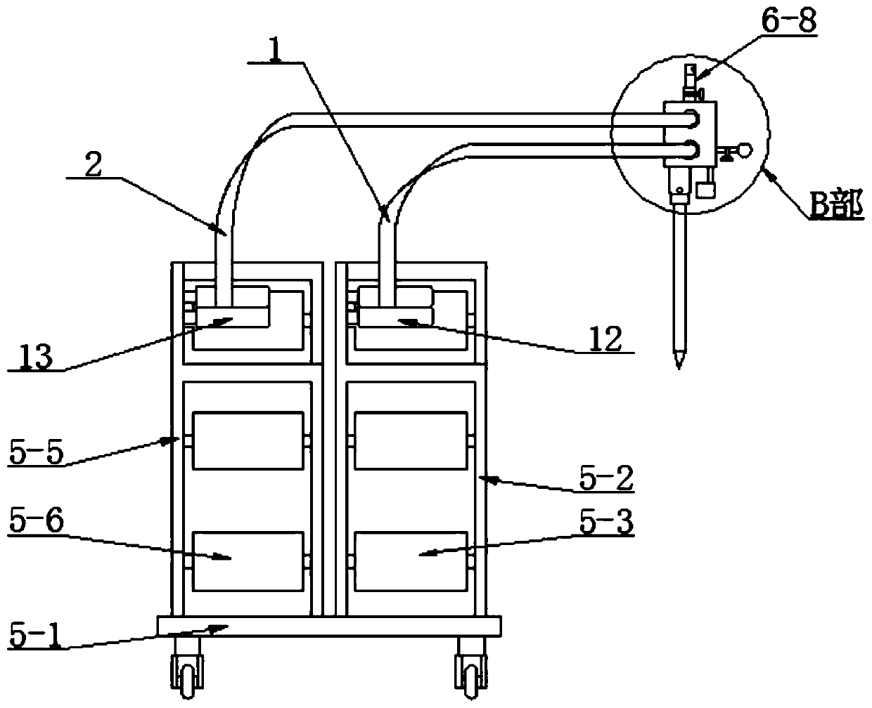 Tunnel construction ventilation dust-removing device
