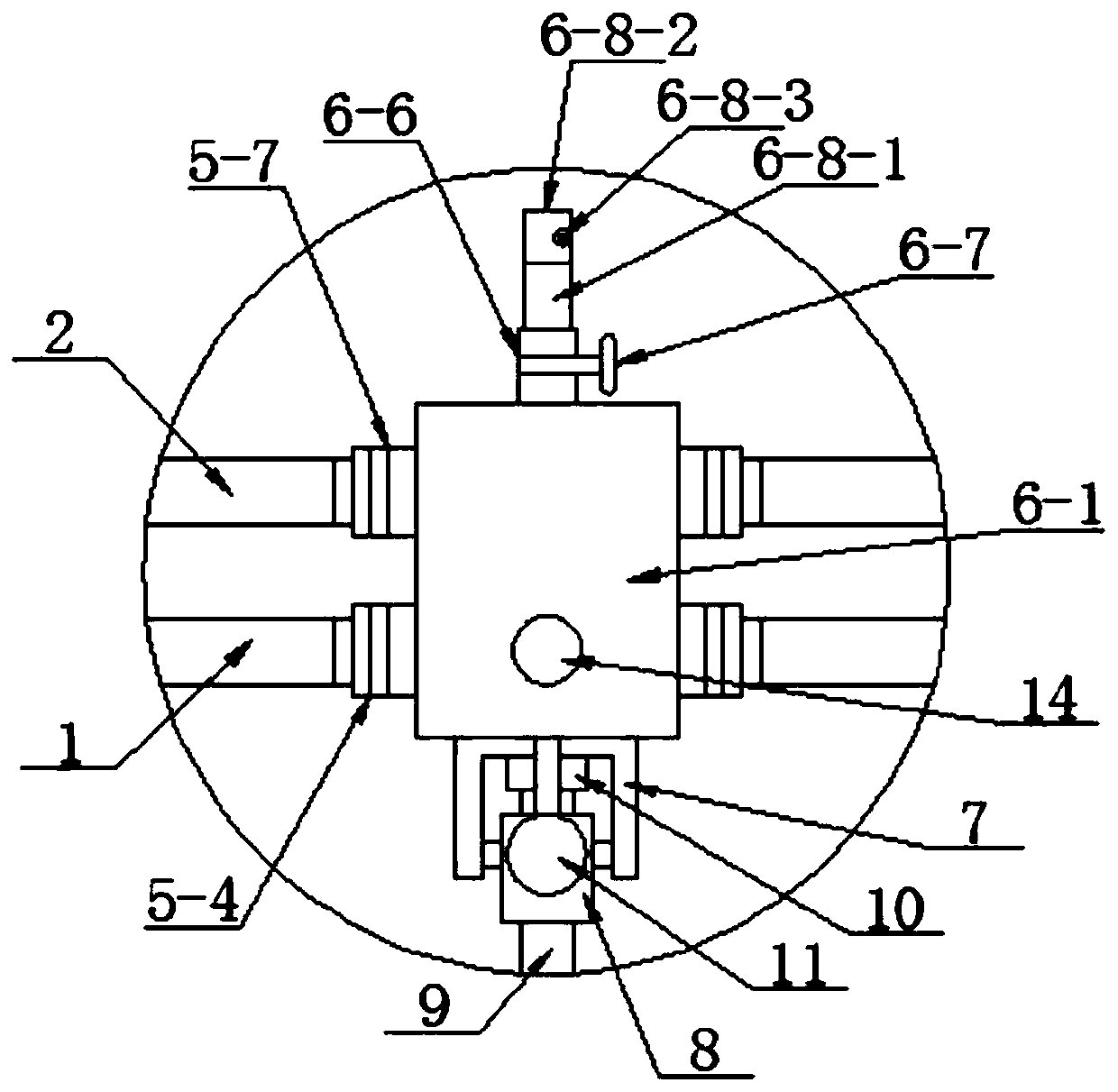 Tunnel construction ventilation dust-removing device