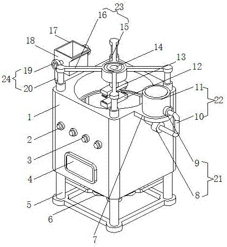 Flour processing device with convenient-dismounting stirring shaft