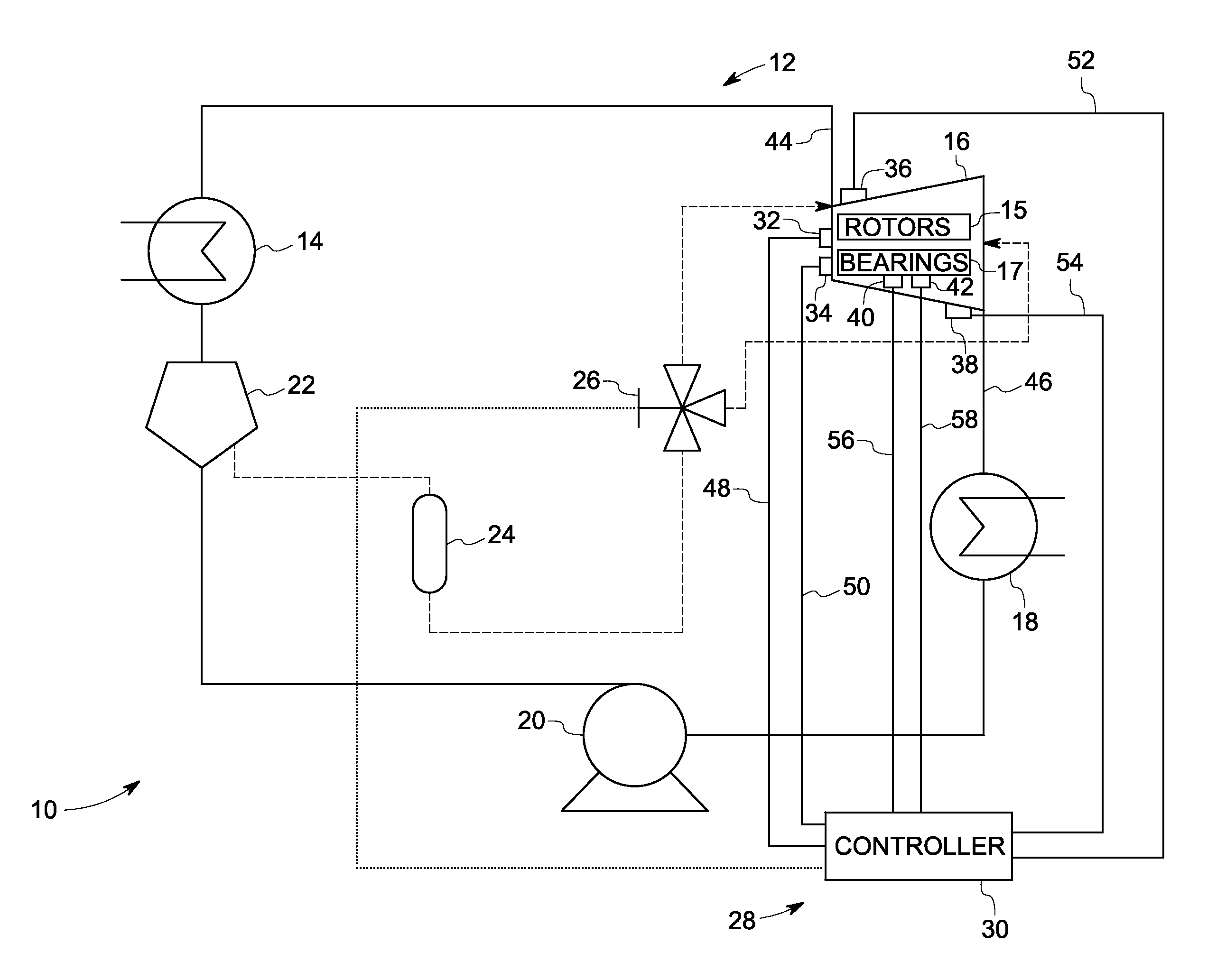 Method for lubricating screw expanders and system for controlling lubrication