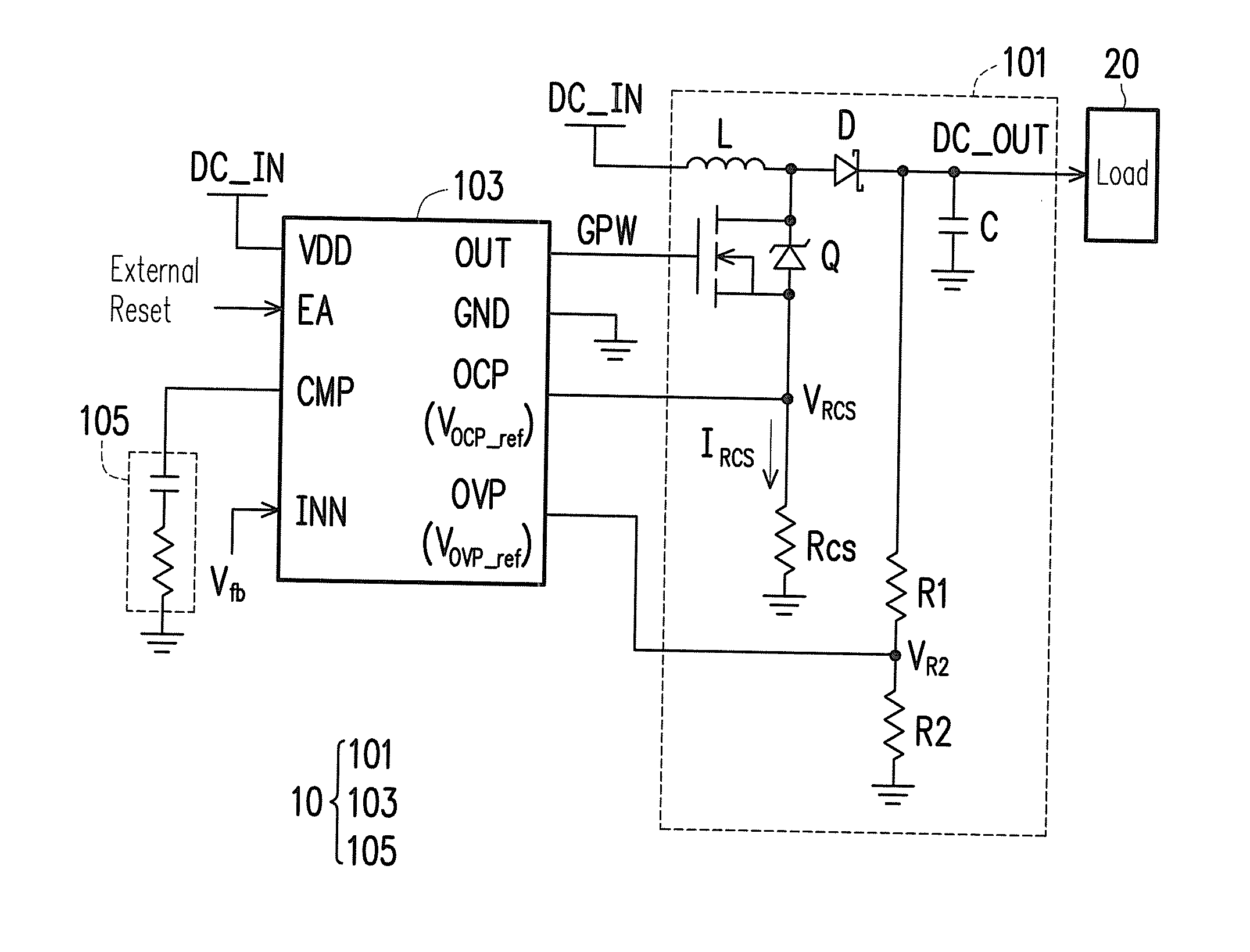 Boost apparatus with over-current and over-voltage protection functions