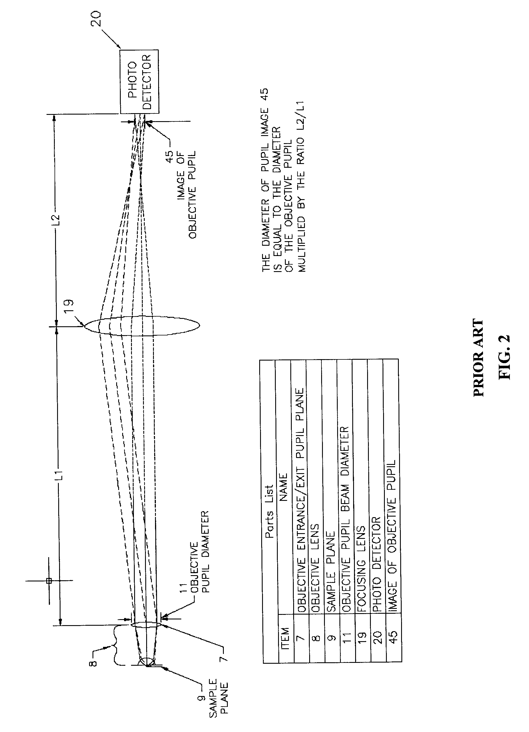 Apparatus for improving detection efficiency of multiphoton microscopy systems by focus compensation, pupil image division, and parallel pupil rearrangement