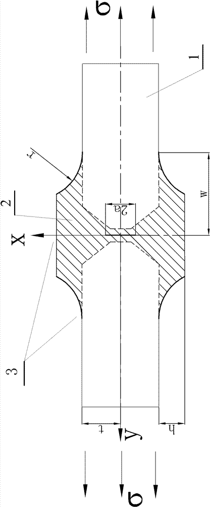 Method for deducing stress intensity factor of butt joint containing I-type center bursts and application