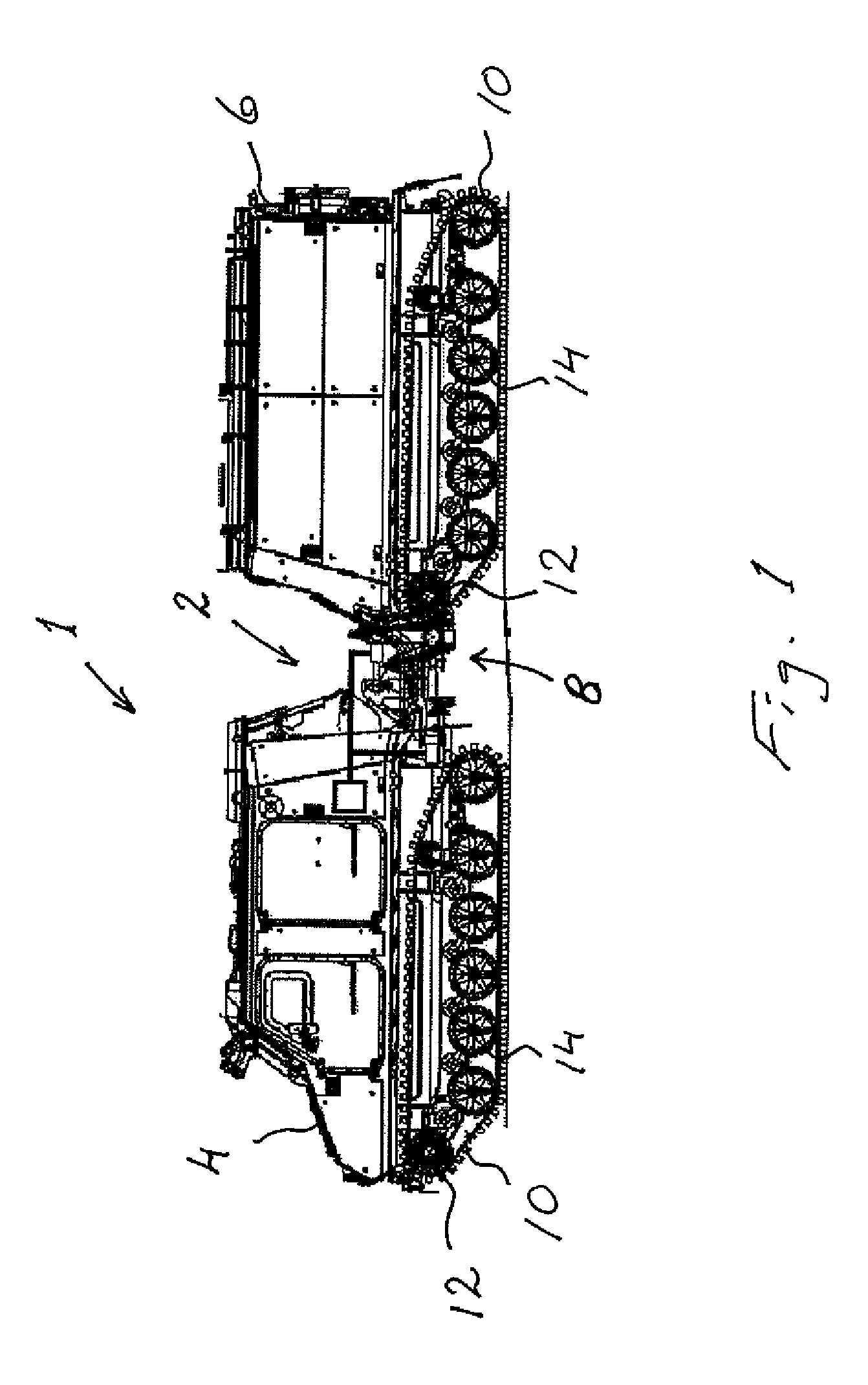 Protective device for an articulated vehicle