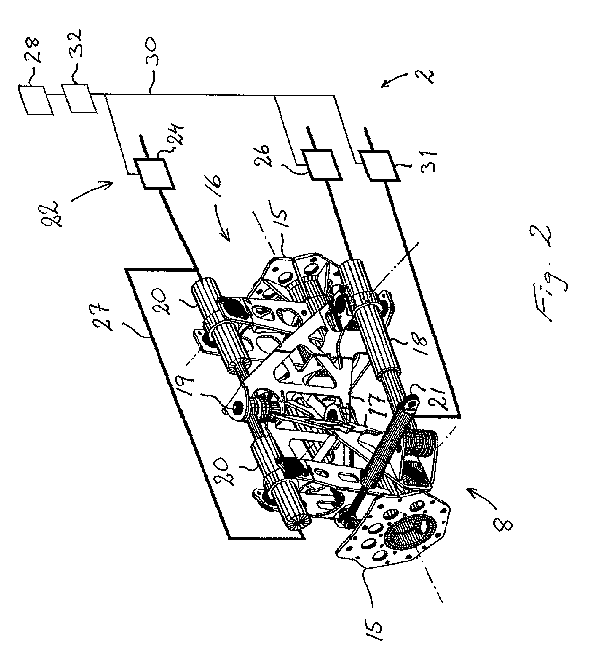 Protective device for an articulated vehicle