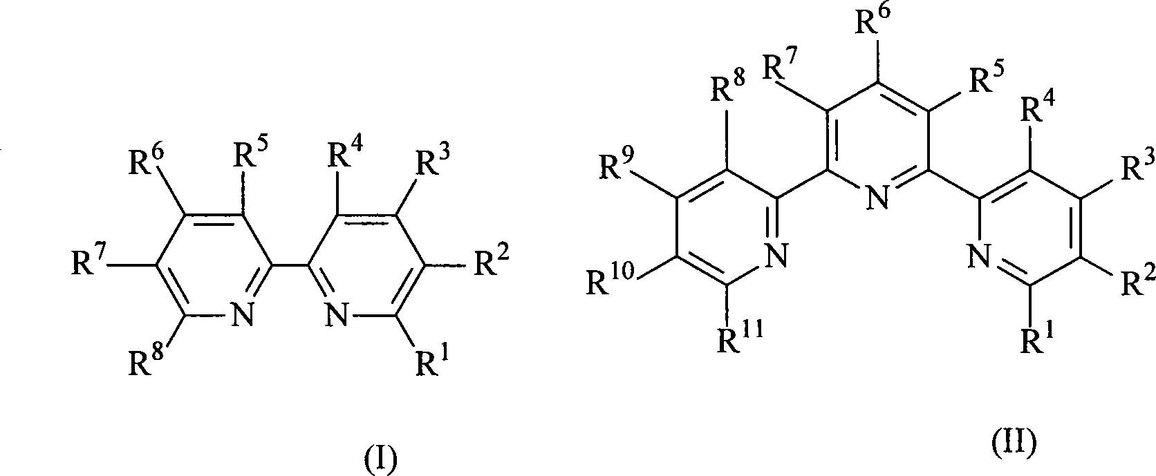 Ruthenium polypyridyl complexes and synthesis method for derivatives thereof
