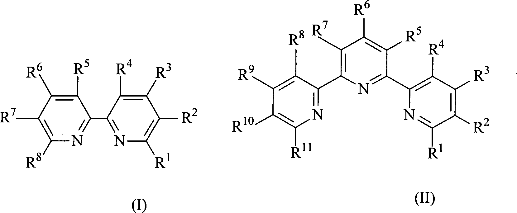 Ruthenium polypyridyl complexes and synthesis method for derivatives thereof