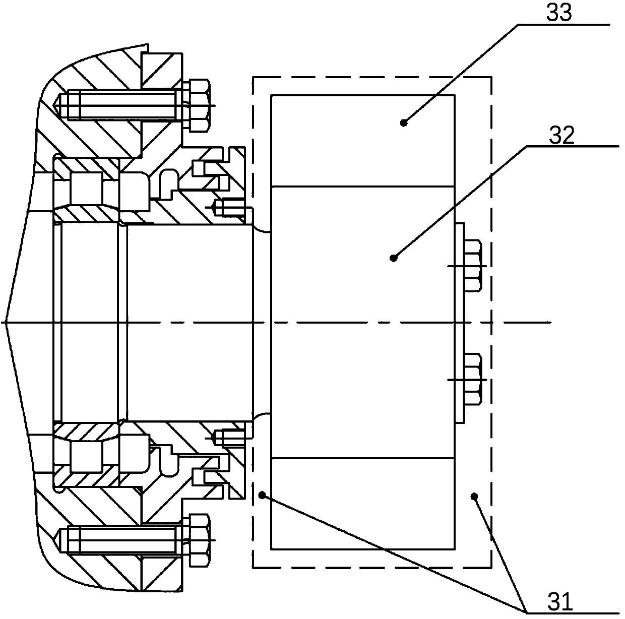 Lubrication structure of locomotive motor bearing