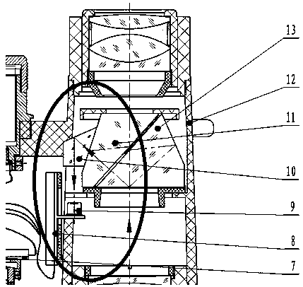 A rotating shaft type binocular ranging telescope