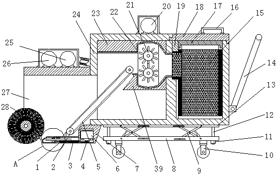 Mechanical device for automatic lawn trimming