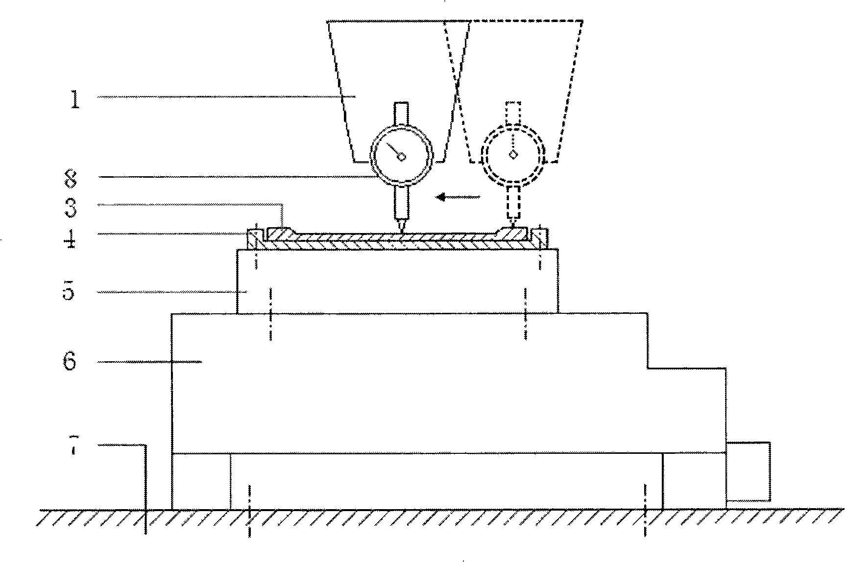 Internal surface tooth geometrical shape change measuring apparatus for rifled pipe expansion