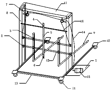 Moving transfer device for handcart switch of metal centrally installed switchgear