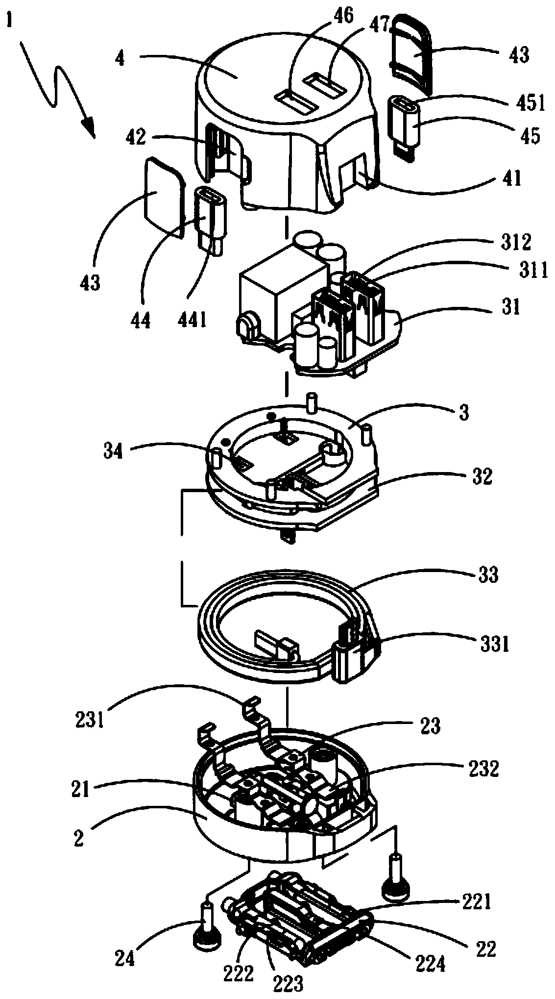 Multi-national charger structure