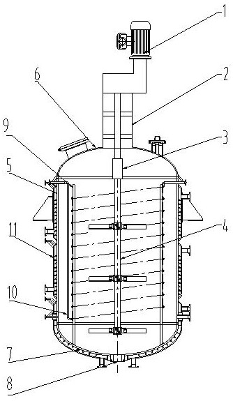 Large-scale equipment of selective molecular sieve gel-forming crystallization kettle