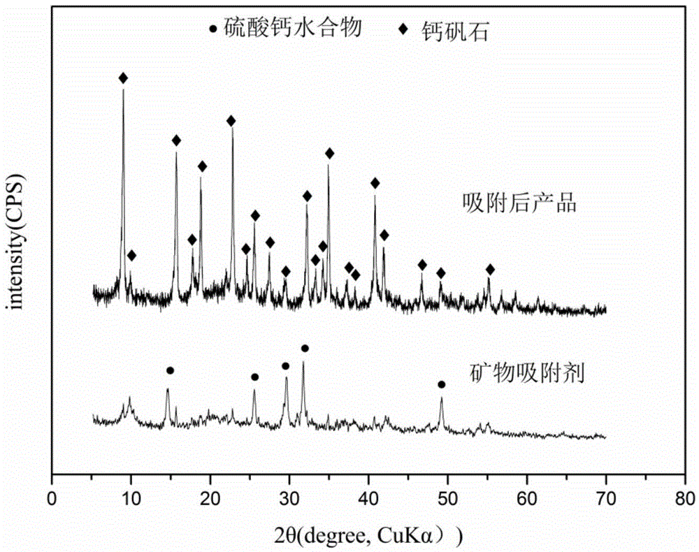 Mineral precursor adsorbing agent and preparation method and application thereof