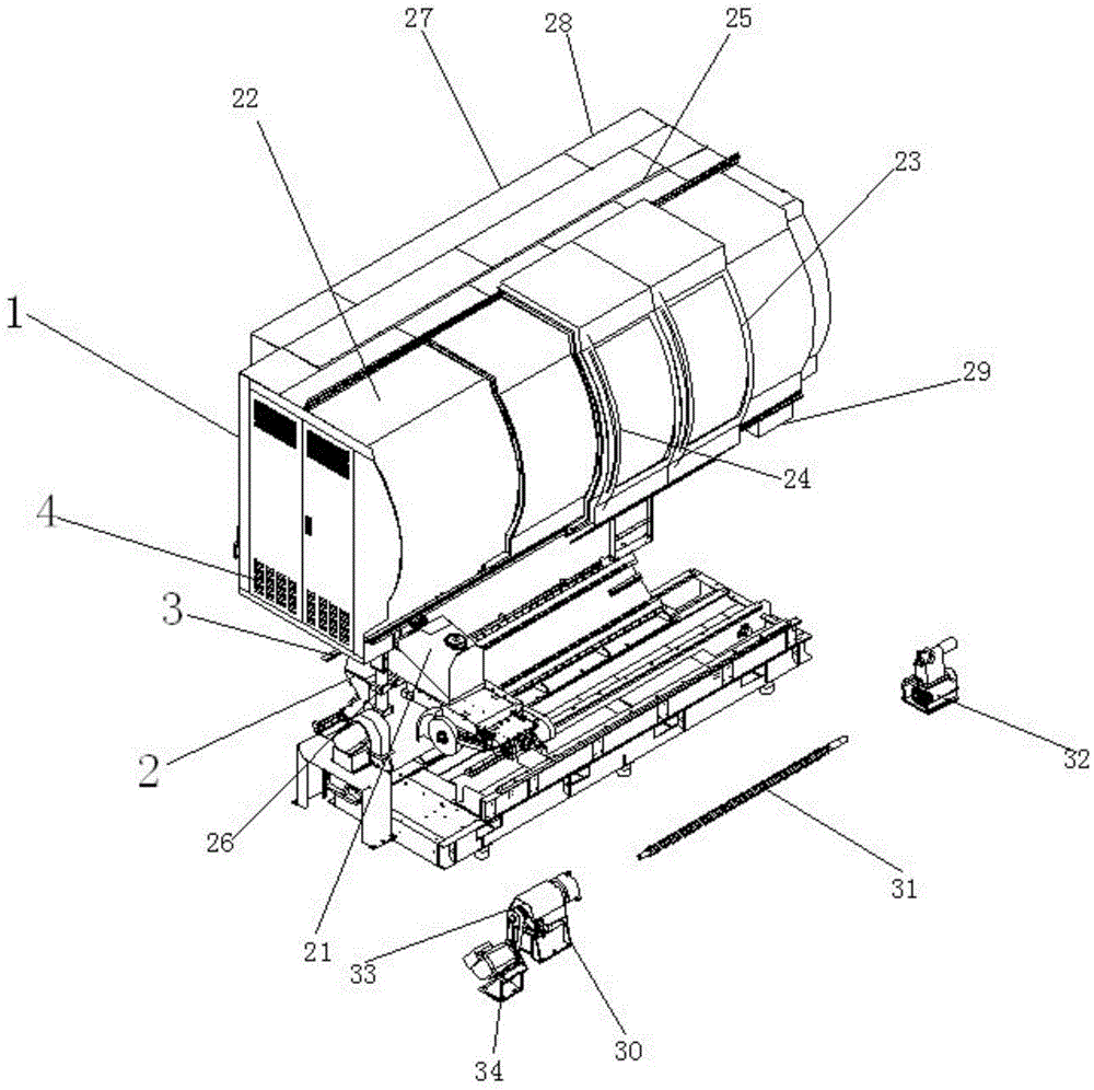 Numerical-control screw rod polishing machine tool