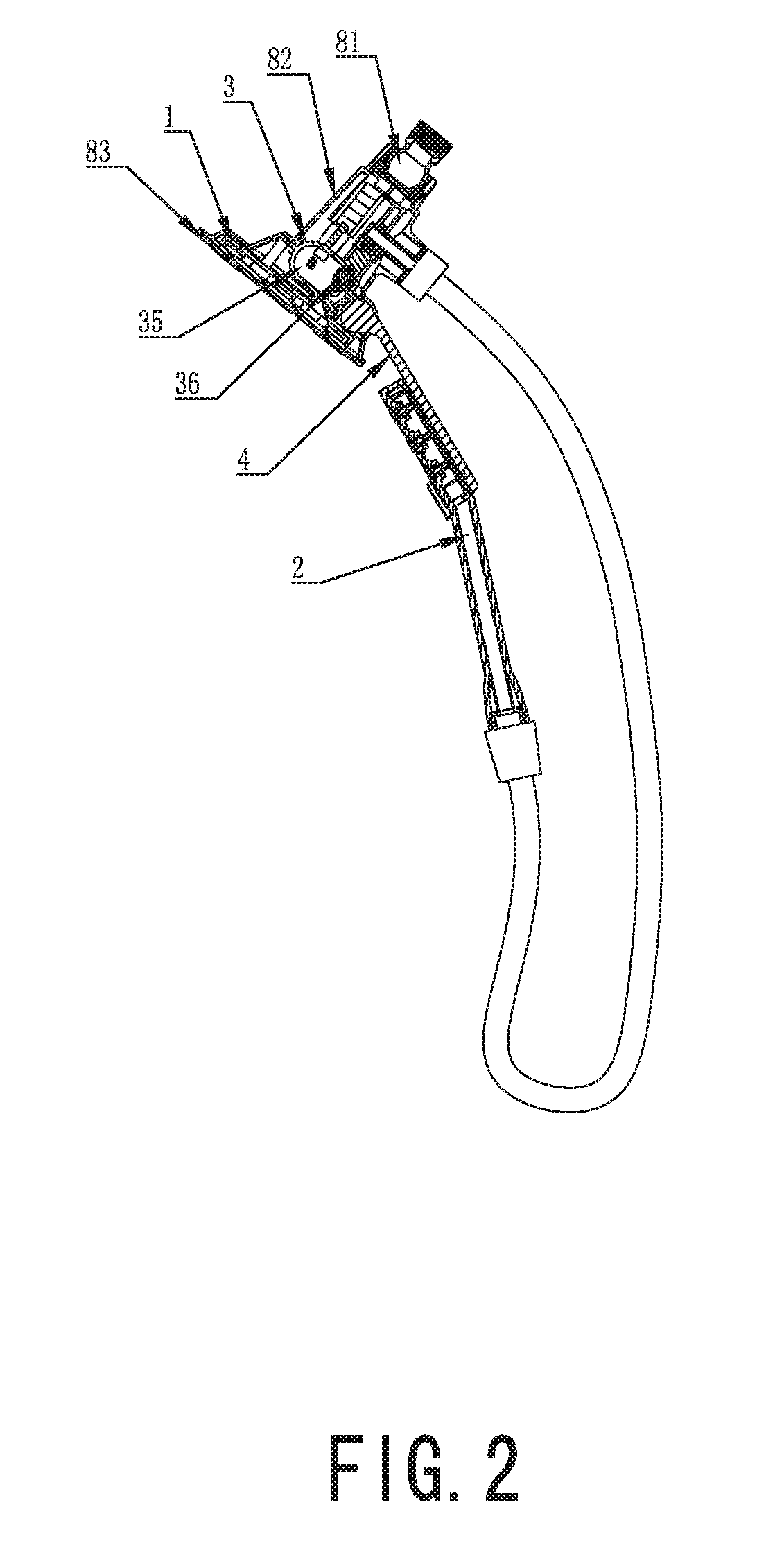 Combined shower with gravity switch mechanism