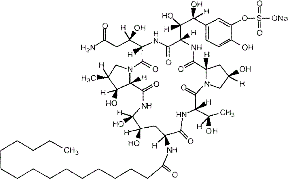 A kind of preparation method of high-purity micafungin precursor compound