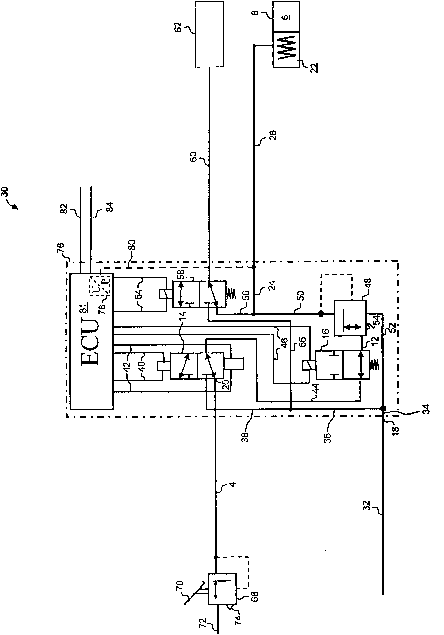 Brake system for a vehicle