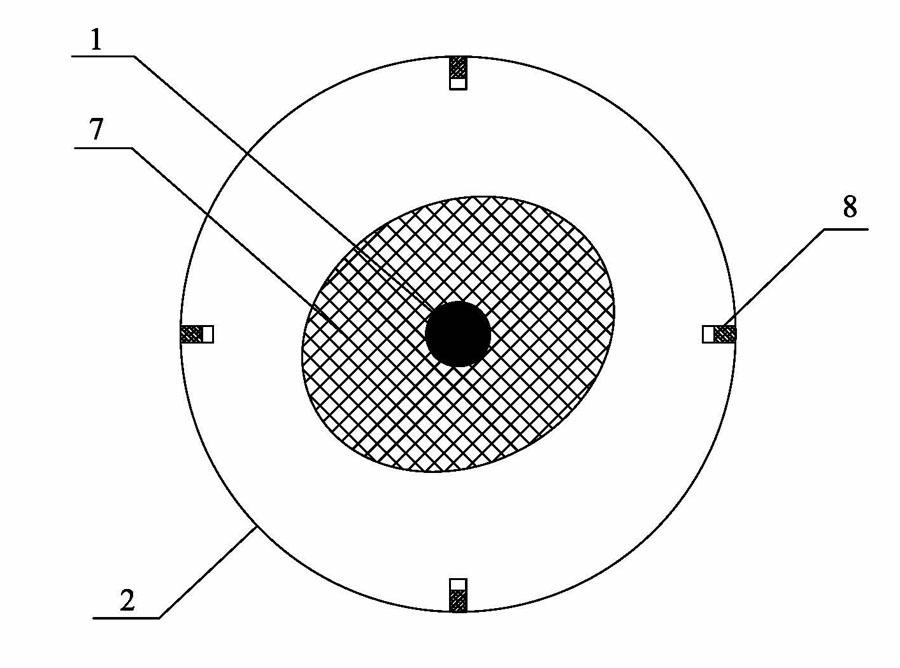 Placing support of power transmission line icing monitoring device