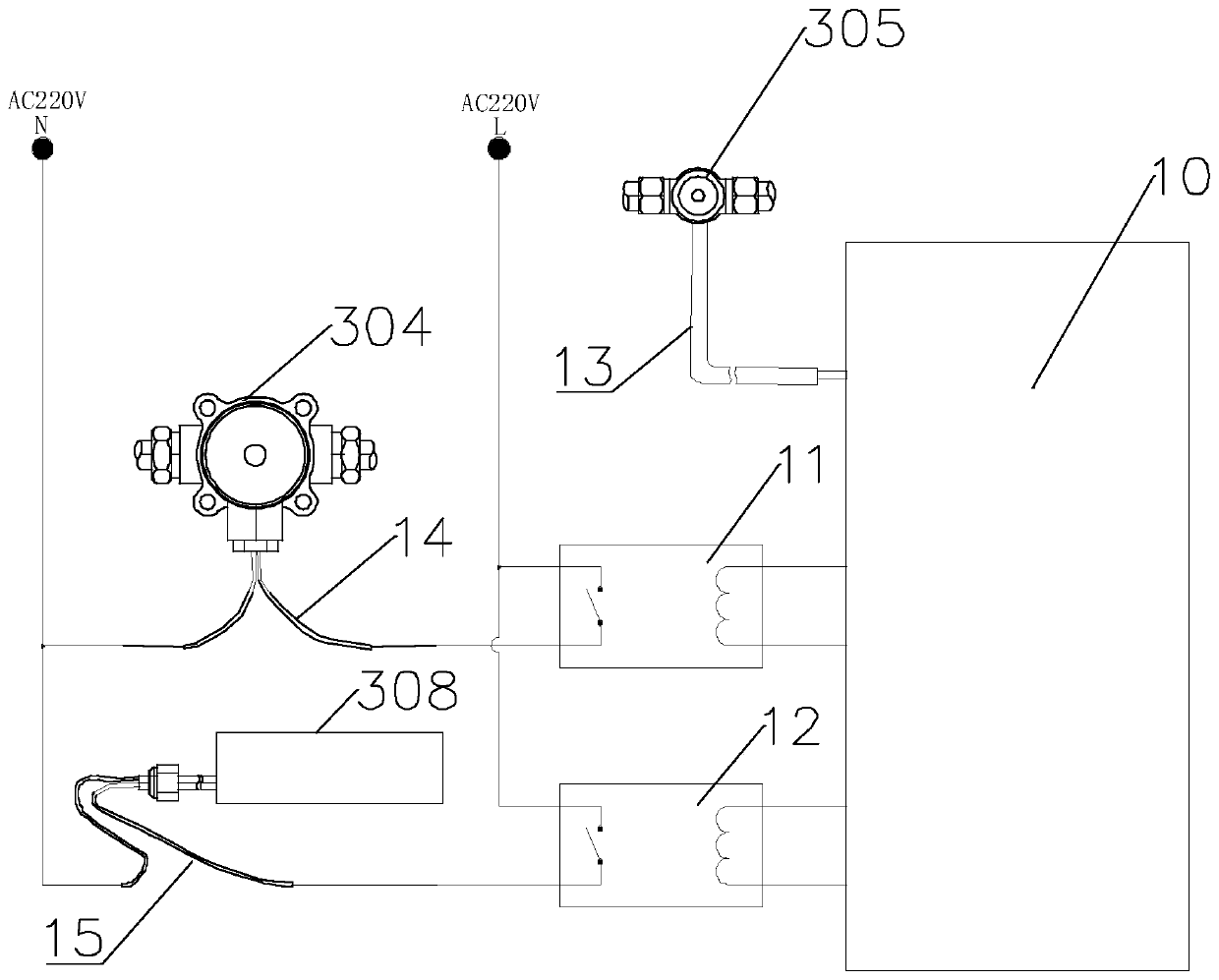 Breathing machine inhalation loop disinfecting device