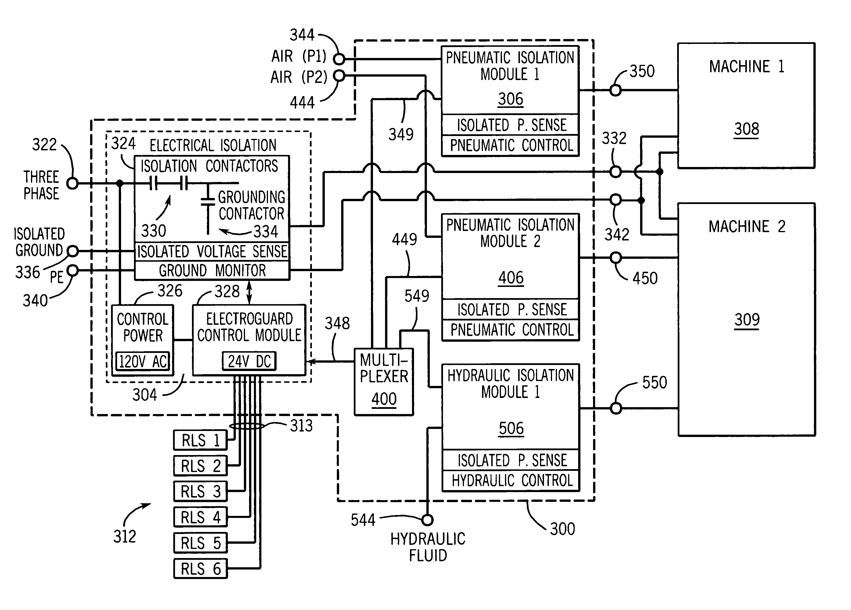 Combination control system with intermediate module