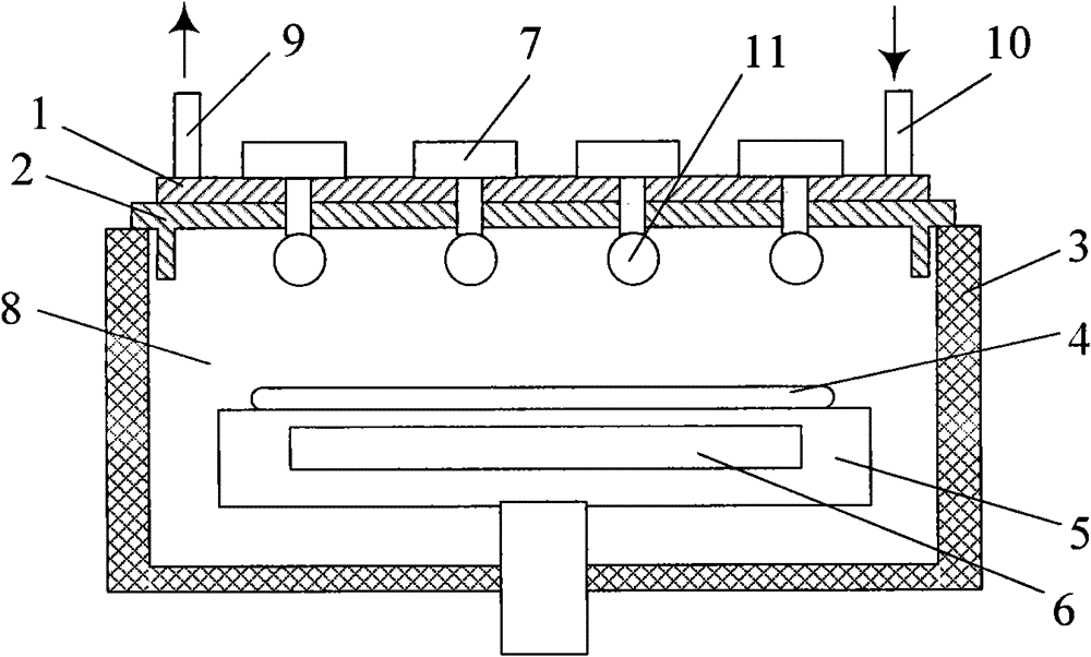 Heating device and substrate treatment device applying same