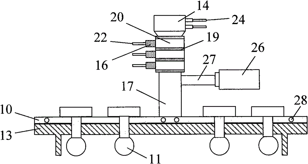Heating device and substrate treatment device applying same