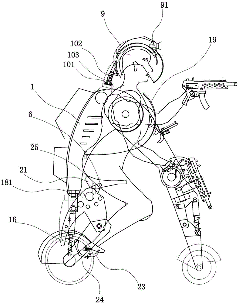 Human-carrying deformation robot