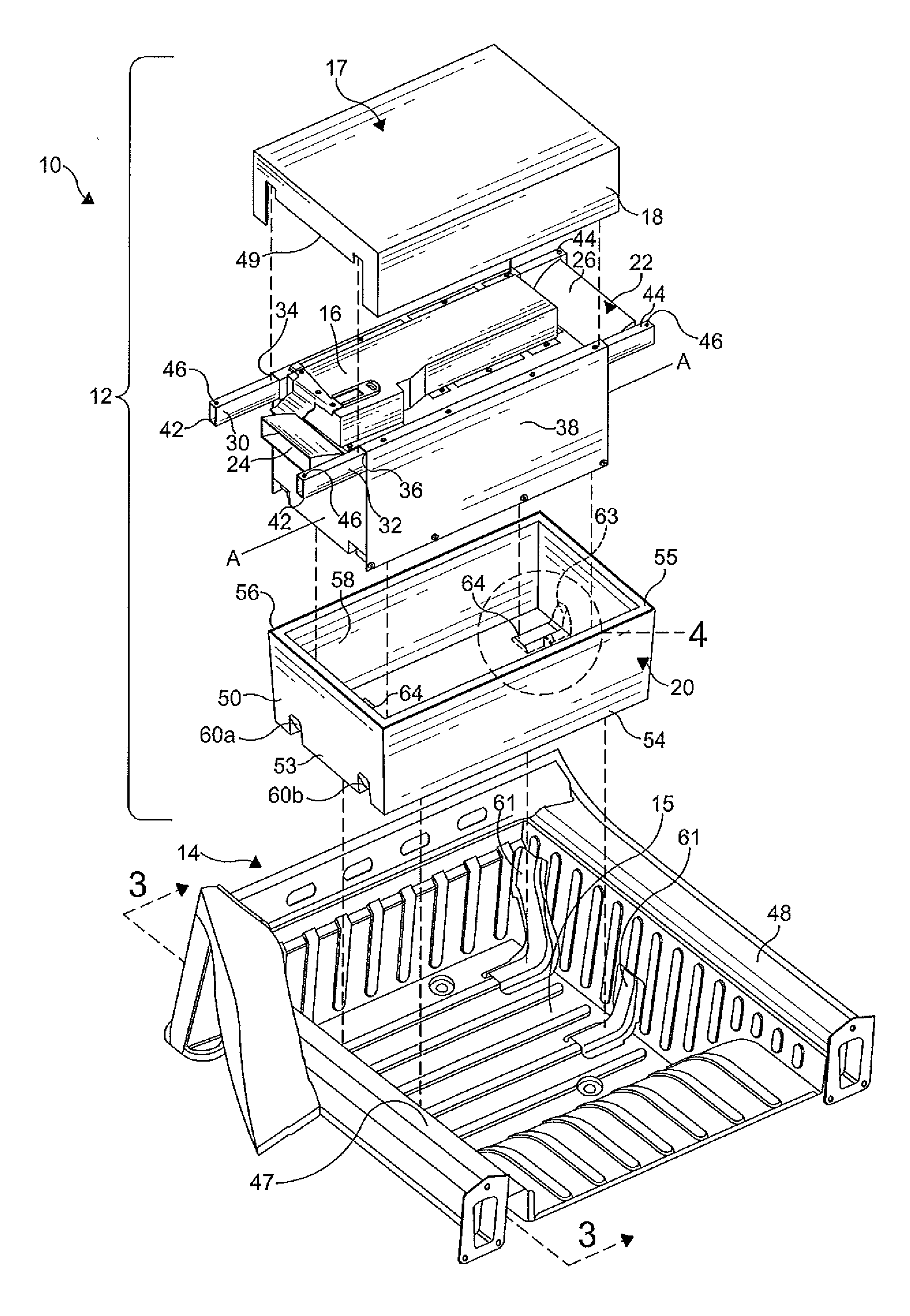 Mounting arrangement for a battery pack