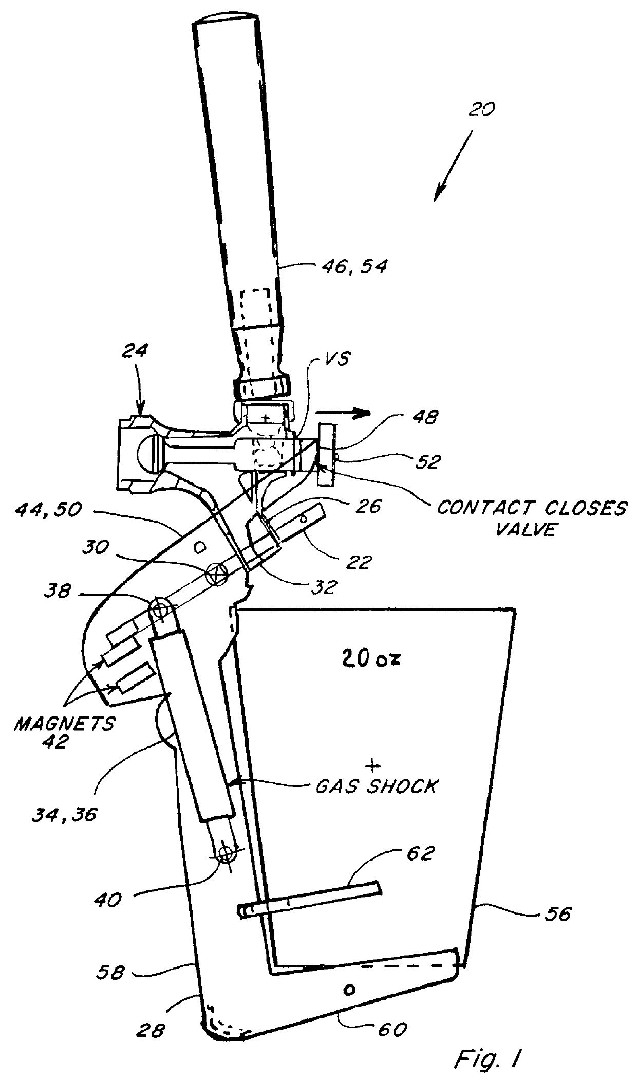 Tilter for holding a container in a progressively less tilted orientation while receiving a beverage from a dispensing system