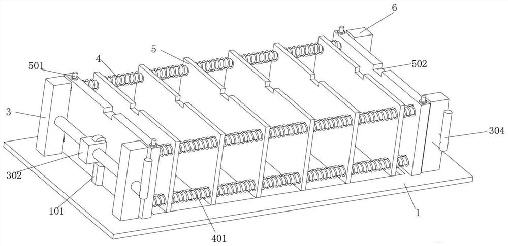 Pre-slotting groove shaping device for storage battery processing