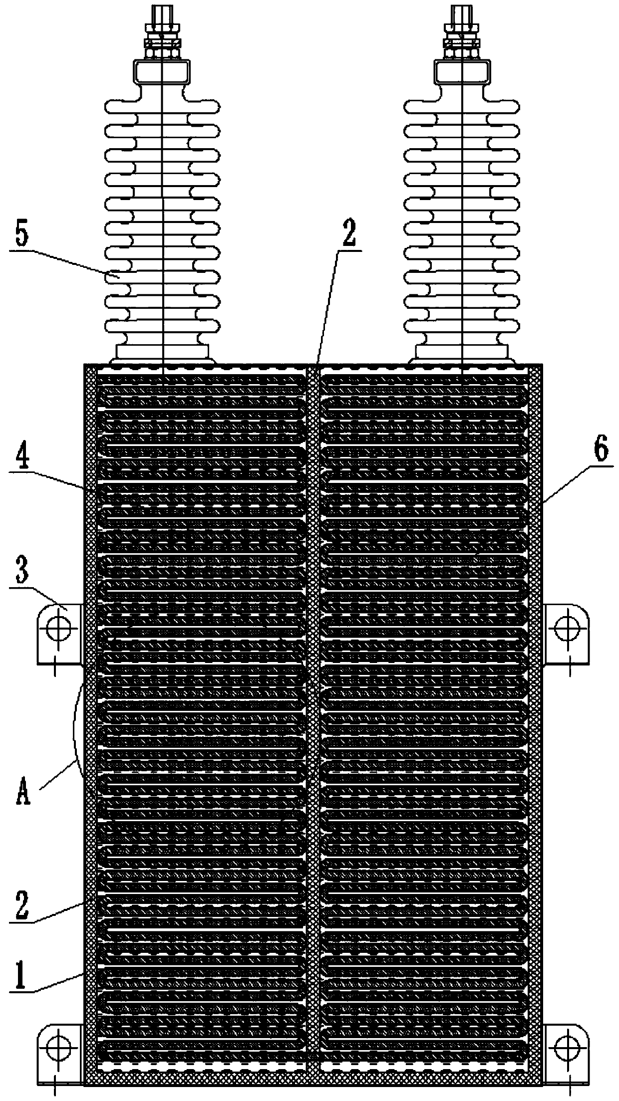 Oil-immersed high-power non-inductive resistor