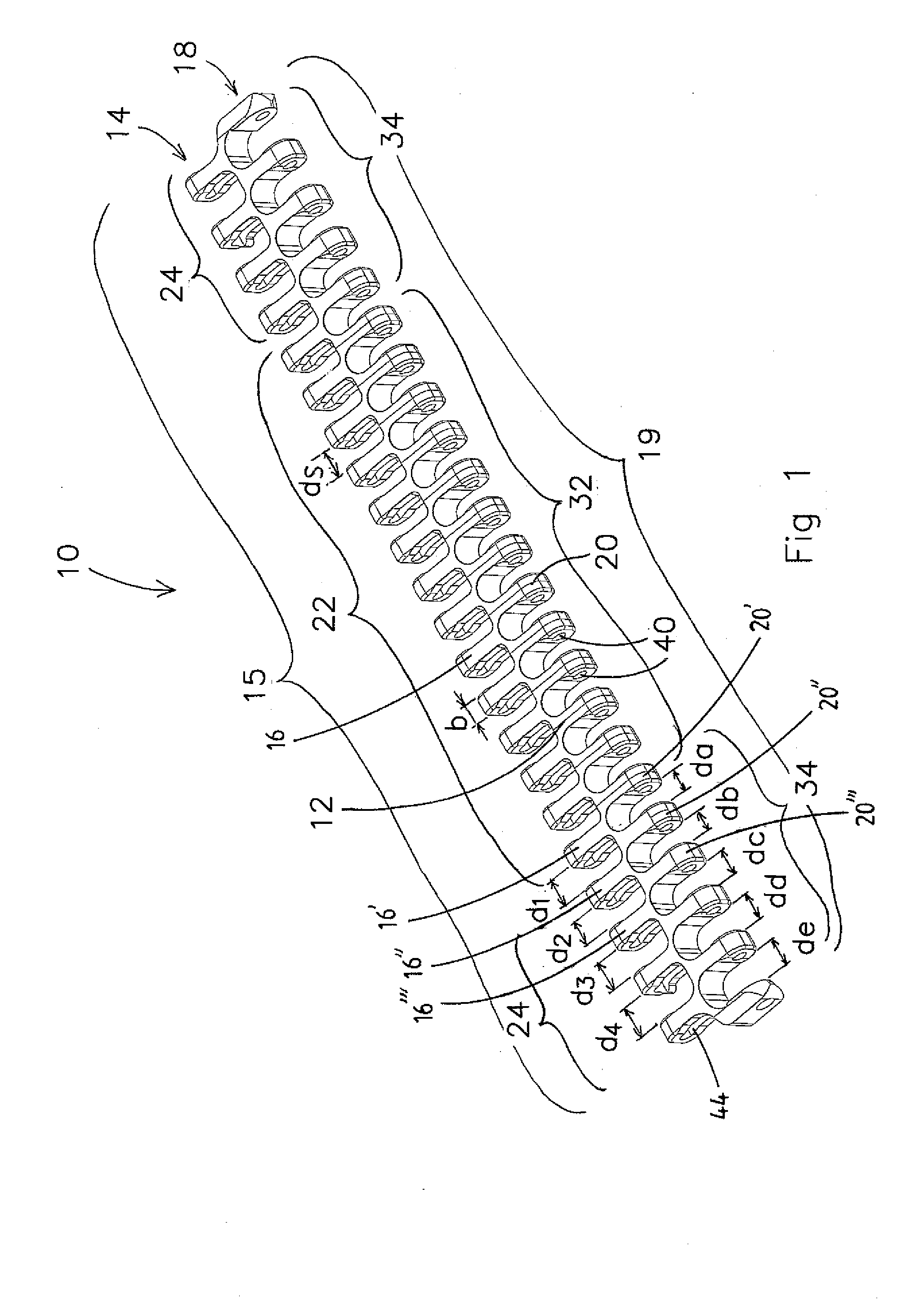Modularly constructed conveyor belt, and module