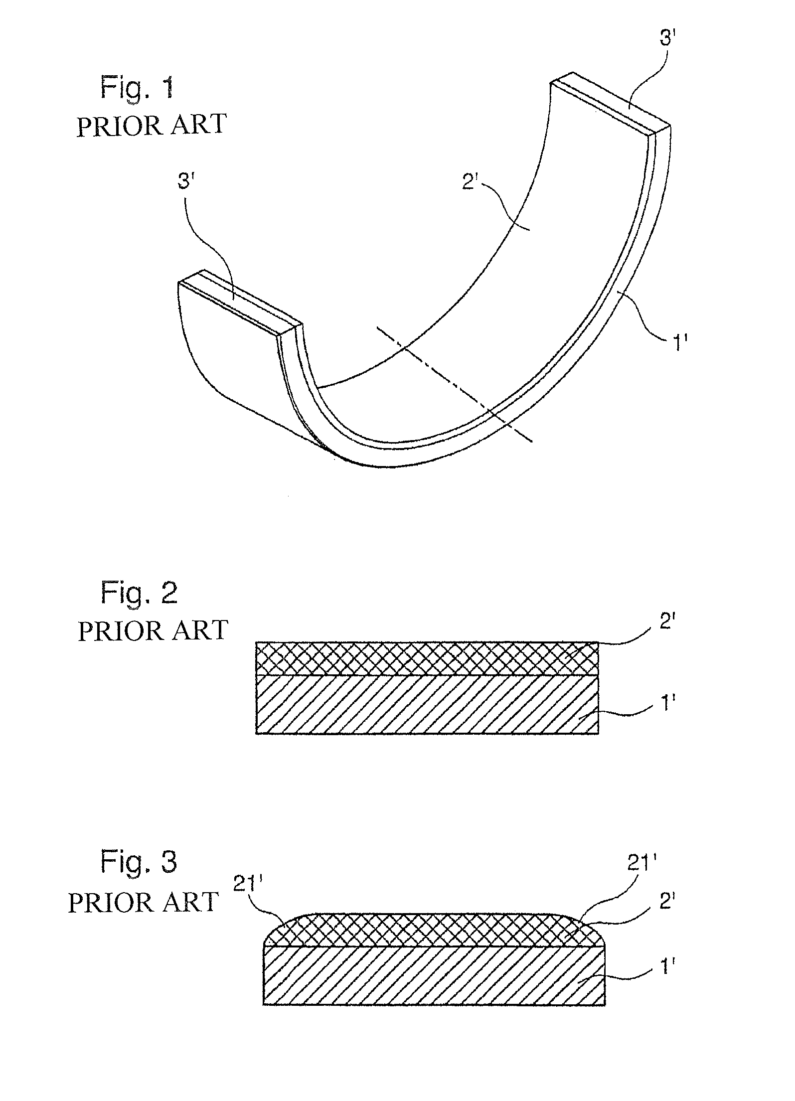 Plain bearing shell with slide face surface geometry which is profiled in the axial direction