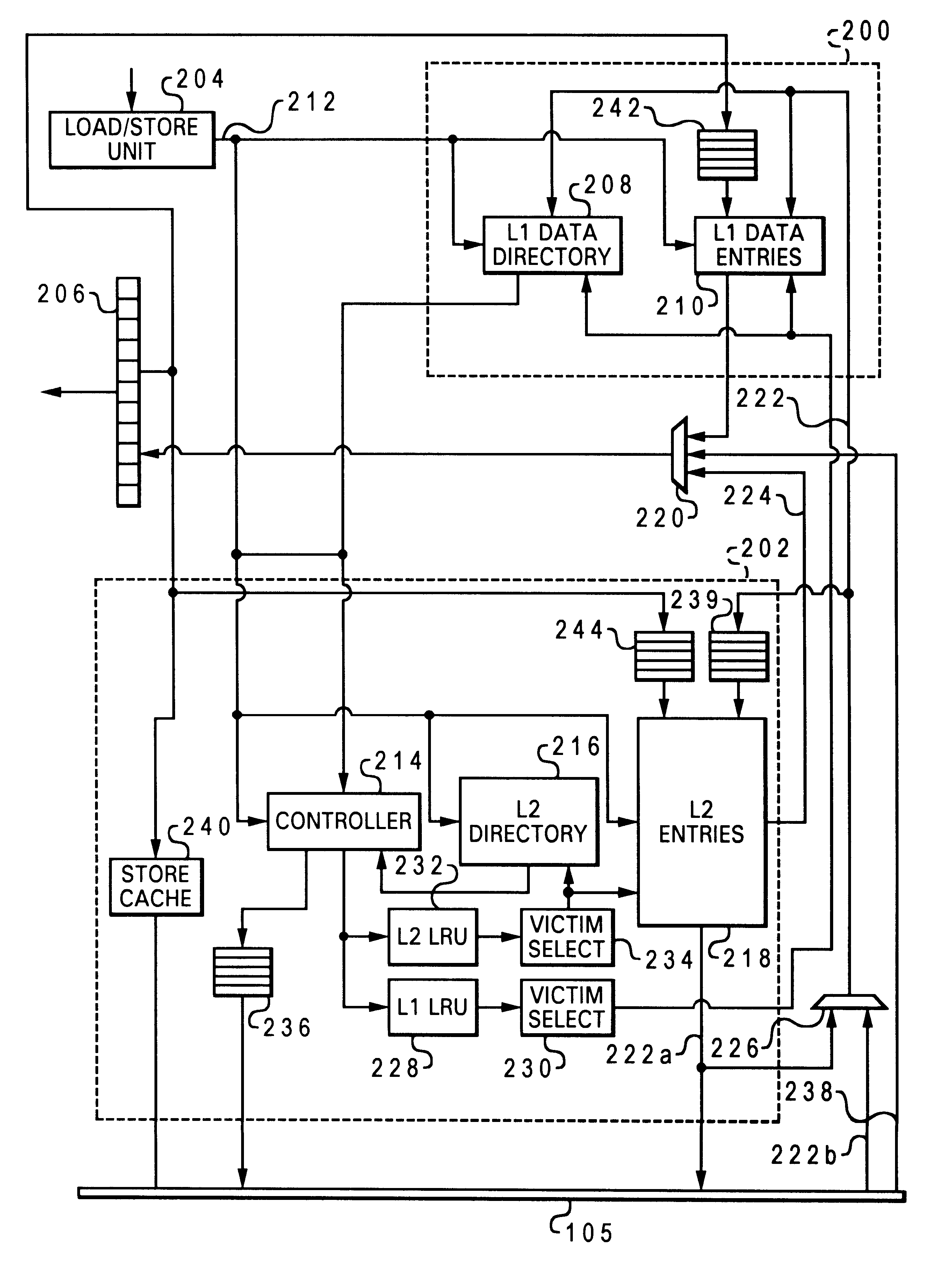 Layered local cache with lower level cache updating upper and lower level cache directories