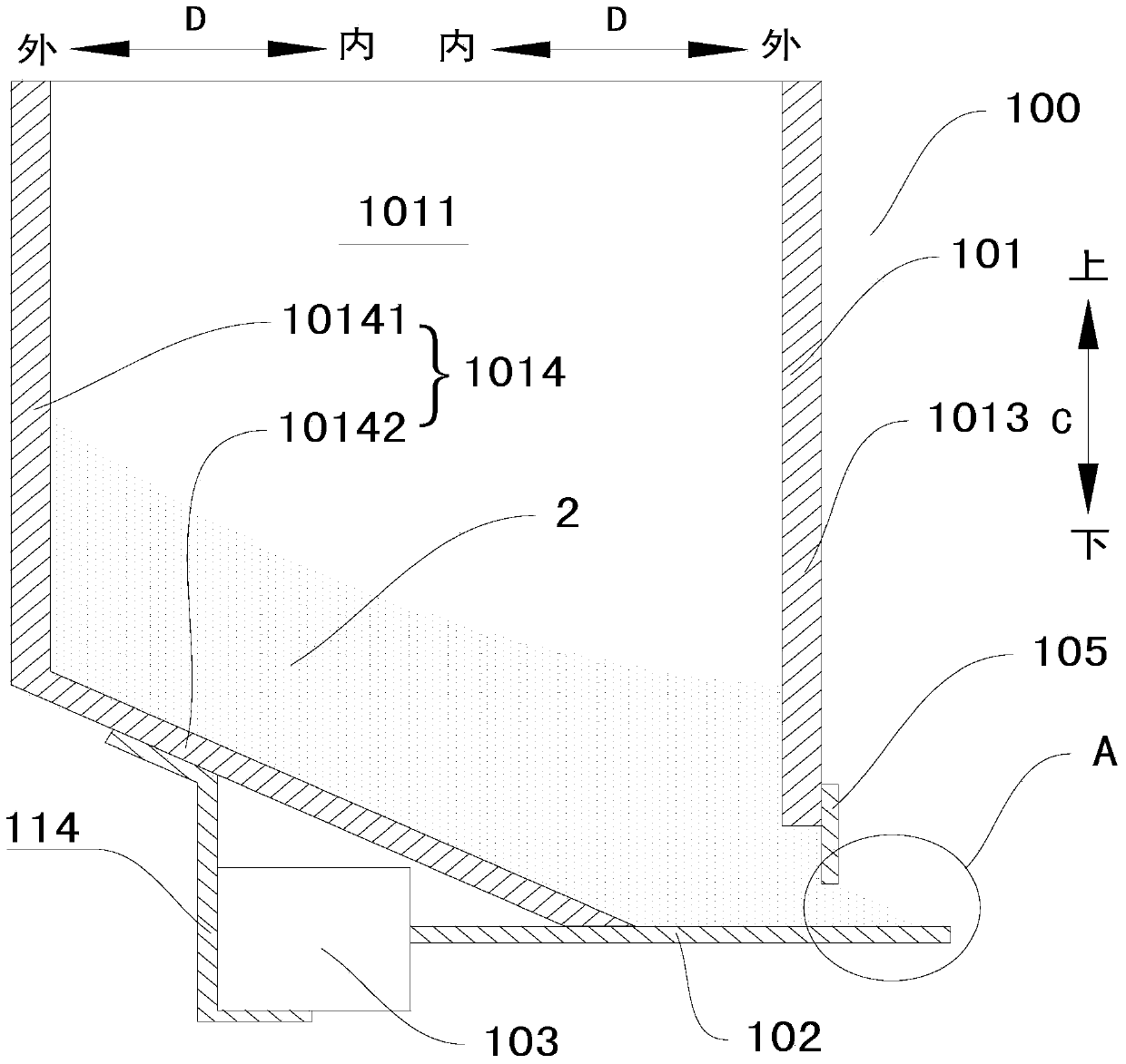 Powder mixing device for three-dimensional printing system and three-dimensional printing system