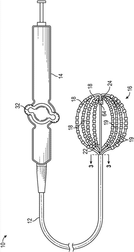Basket catheter with an improved seal